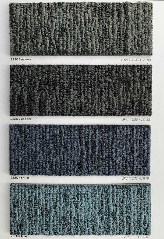 Colours Dark green Loop Carpet tile, (L)500mm